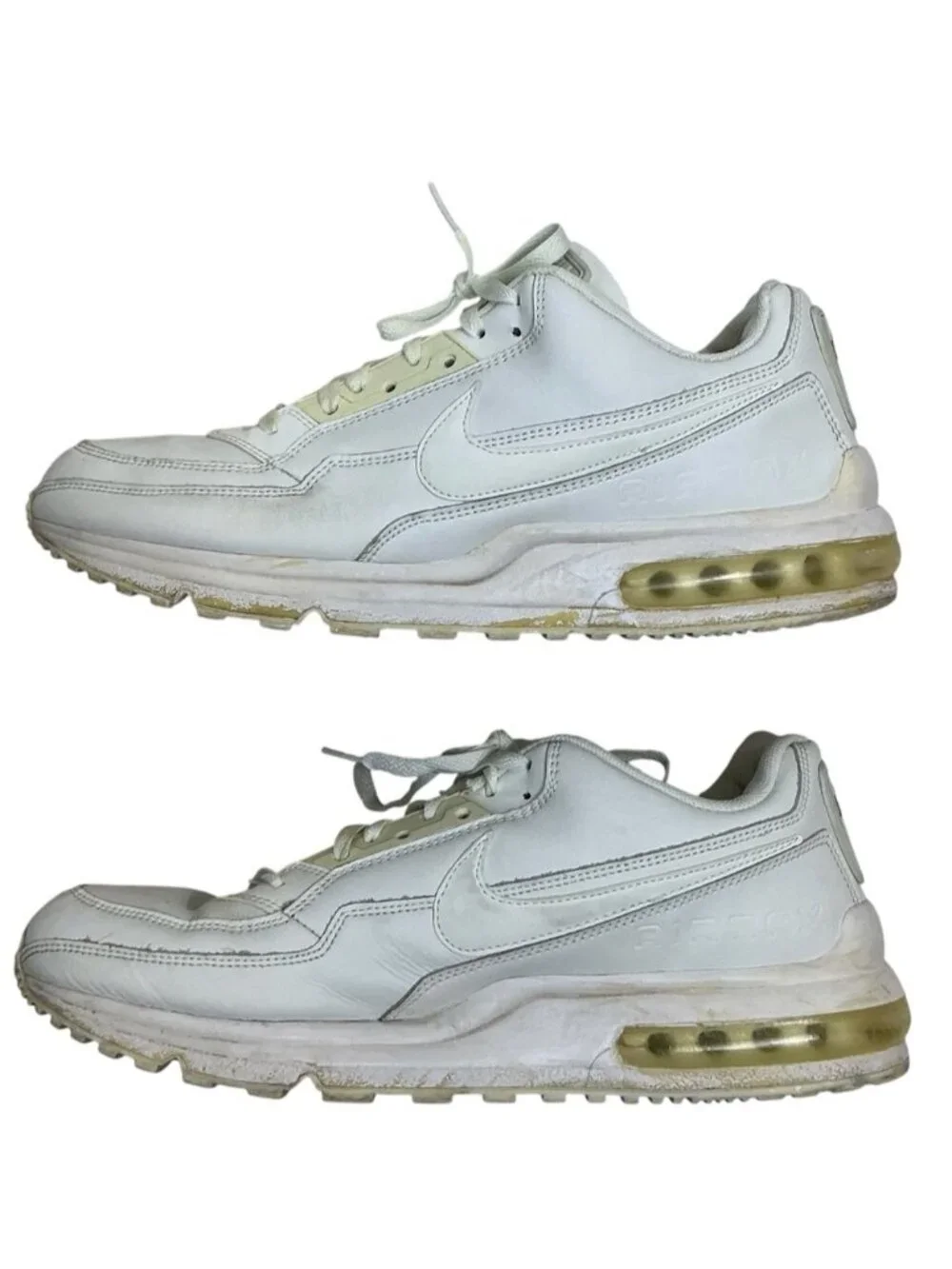 Nike Air Max Running Shoes White 316376-111 Low Top Lace Up Sneakers Men's US 12